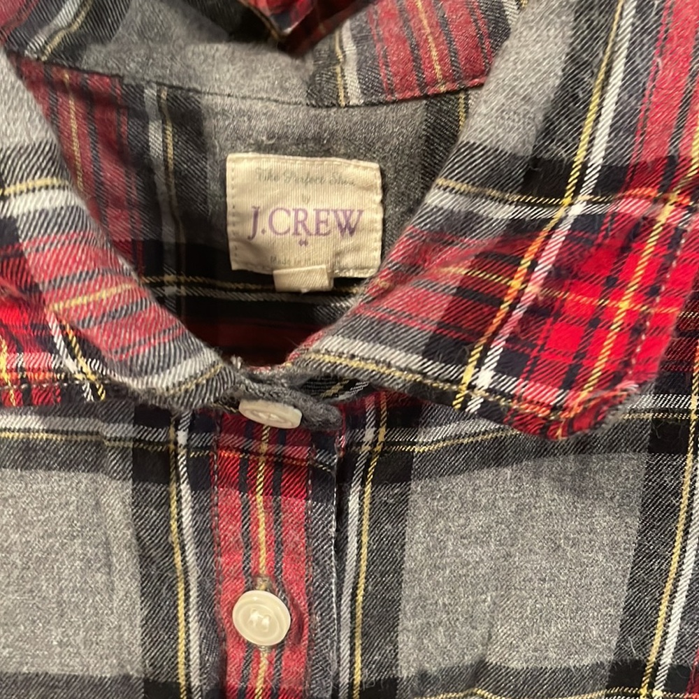 J.Crew “the perfect shirt” flannel button down - Picture 7 of 8